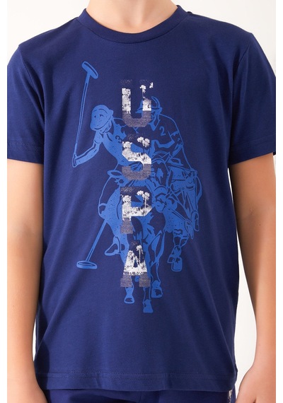 U.S. Polo Assn Color Painting Lacivert Erkek Çocuk Bermuda Takım