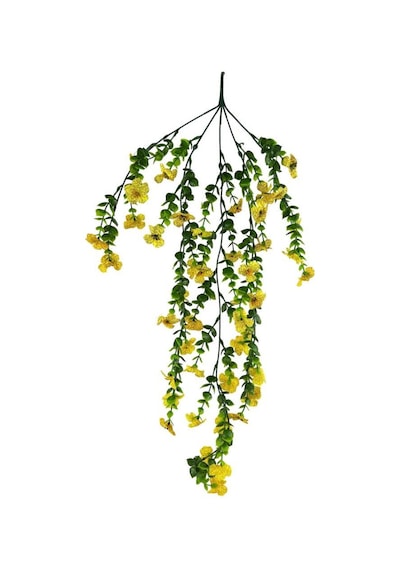 Yapay Çiçek Sarı Sarkan Mineli Okaliptus Şimşir Yapay Sarmaşık 5dal 60cm Sarı