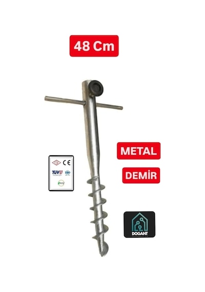 Rüzgar 200 Cm Plaj Balkon Kamp Şemsiyesi, Taşıma Çantası Ve Metal Kazık Seti, Bej Çok Renkli