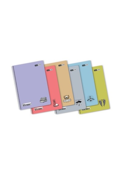 A4 Dazzle Spiralli Pastel 60/4 Okul Defteri