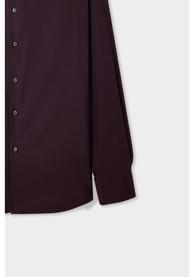 Twn Slim Fit Mürdüm Düz Gömlek 5ef02ad10288m Mrd