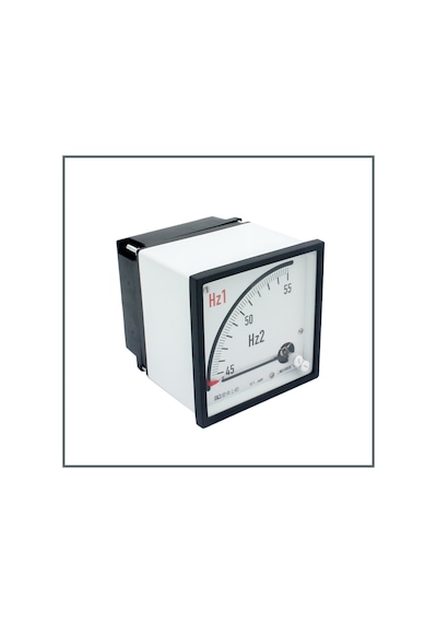 Frer Çift İbreli Frekansmetre Koaksiyel 96x96 Mm. 45-55 Hz.
