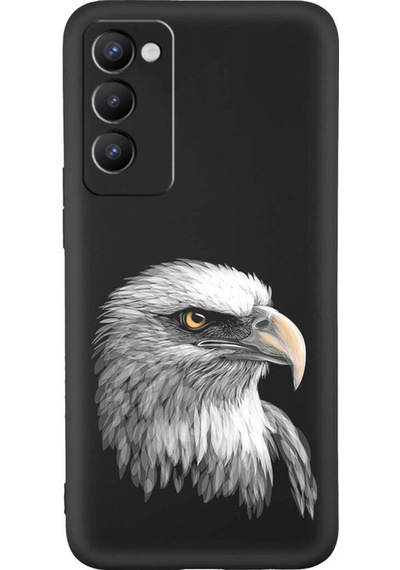 Tecno Camon 18 İle Uyumlu Kartal 0214c Tasarımlı Siyah Lansman Kılıf Çok Renkli