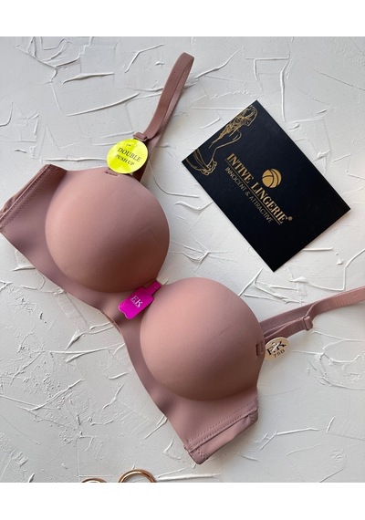 Violet Dikişsiz Lazer Kesim Double Push-up Balensiz İz Belli Etme Gül Kurusu