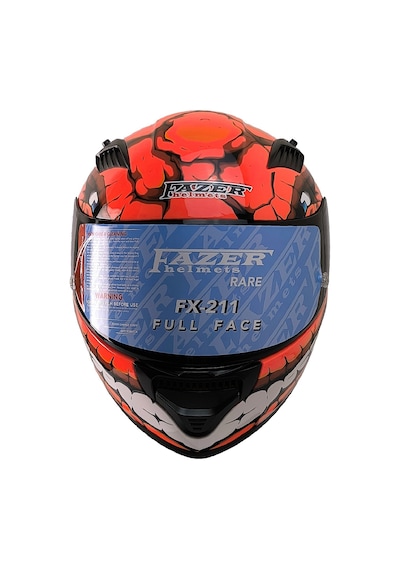 Motosiklet Kask Ece 22.r06 Double Vizörlü Full Face Spoiler Motor Kaskı Fantastic Red Çok Renkli