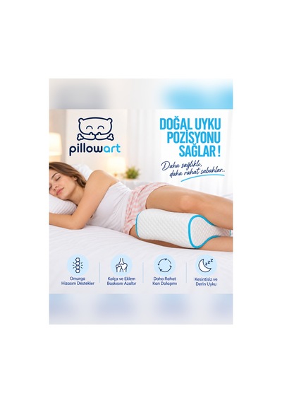 Ortopedik Bacak Arası Destek Yastığı Memory Foam Visco Yan Yatış Minderi