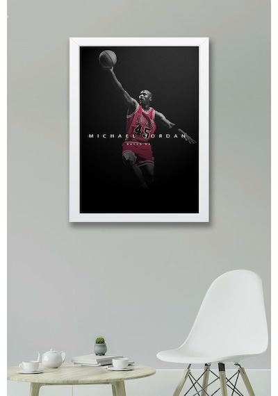 Michael Jordan Çerçeveli Tablo - Chicago Bulls Nba Posteri Tablo