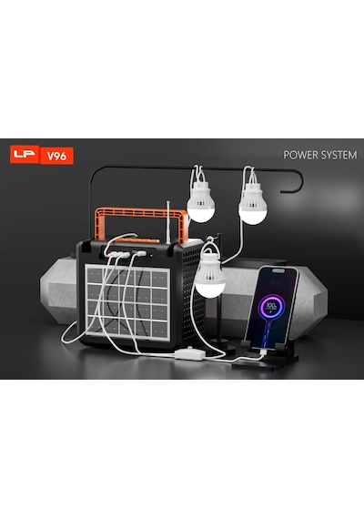 Katjmer Kt-sp22 10w Güçlü Ses/güneş Enerjili/led Lamba Çok Amaçlı