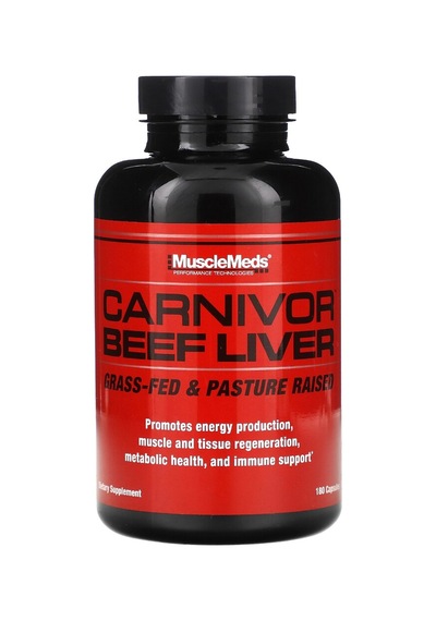 Musclemeds Carnivor Grass-fed Beef Liver 180 Capsules