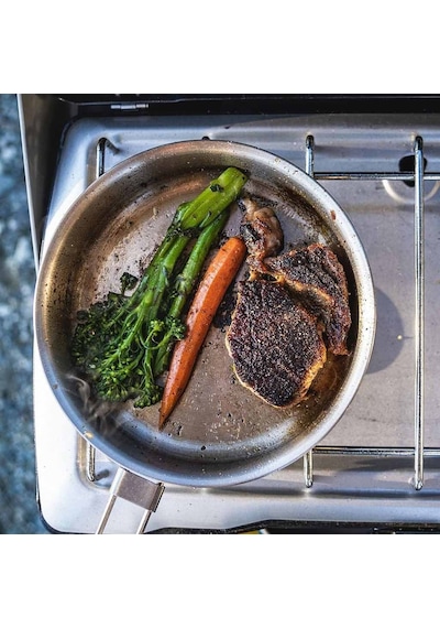 The All-ın-one Fry Pan Set - Çelik Kızartma Tava Seti 9 Parça .94l 32oz Gri