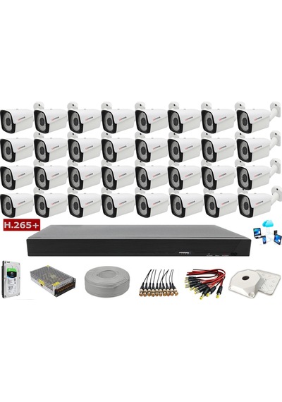 32'Li Cenova 2Mp Ahd Full Set+Harddisk Güvenlik Kamerası
