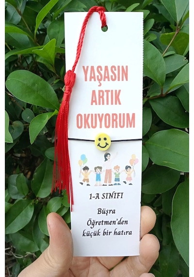 40 Adet Karne Hediyesi Emoji Bileklik & Kitap Ayracı- Okul Hediye