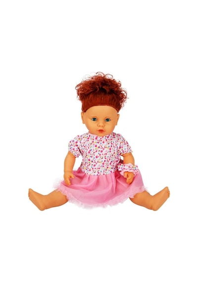 1060011 Lila Sesli Saçlı Et Bebek 60    Cm