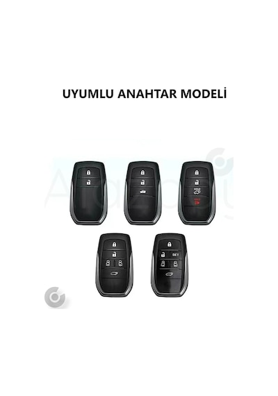 Toyota Corolla Cross Yaris Cross Ch-r Prius Rav4 Camry Prado Şeffaf Tpu Anahtar Kılıfı Beyaz