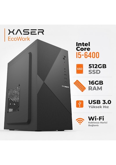 Xaser Ecowork XSR12 i5-6400 16 GB 512 GB SSD Dos Masaüstü Bilgisayarı