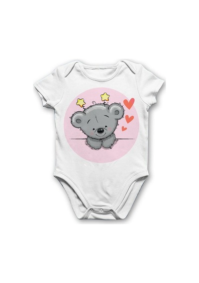 Babylimon Bebek Kız - Erkek Body Kısa Kollu Beyaz - 132151947 Beyaz