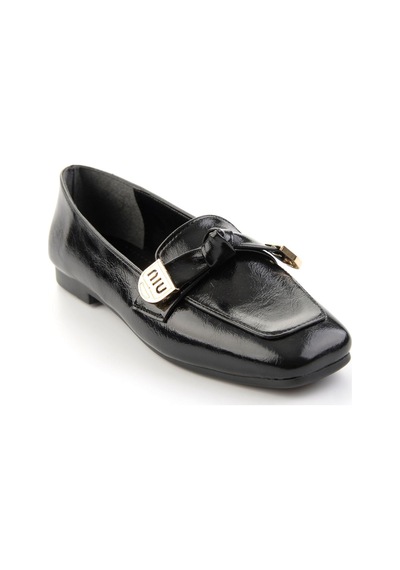 Bambi Siyah Kadın Loafer Ayakkabı K01641022442 Siyah