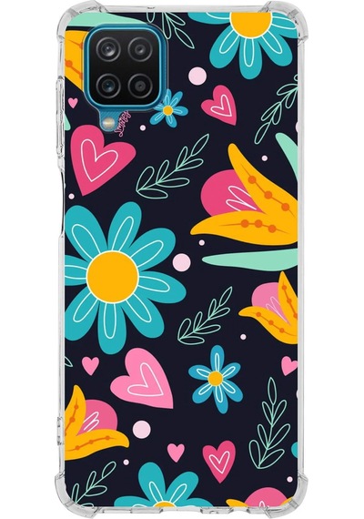 Samsung Galaxy M22 Uyumlu Retro Color 1 Baskılı Şeffaf Köşe Korumalı Antişok Kılıf