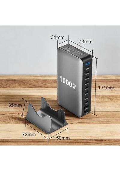 Go Des Gd-b961 Gan Teknolojili 10 Portlu Masaüstü Şarj İstasyonu 1000w Şarj Adaptörü