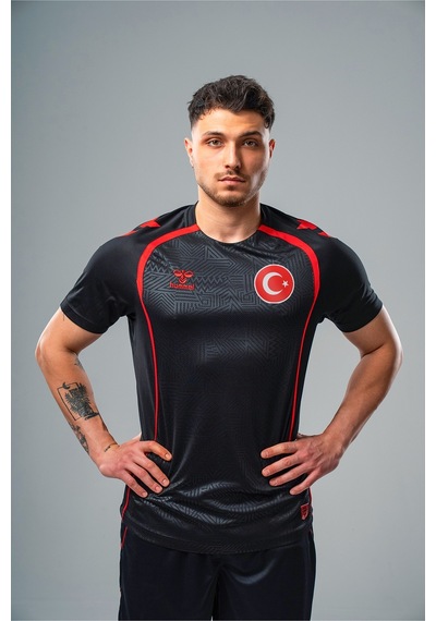 Hummel Target Milli Takım Antrenman Tişört Kırmızı- Siyah