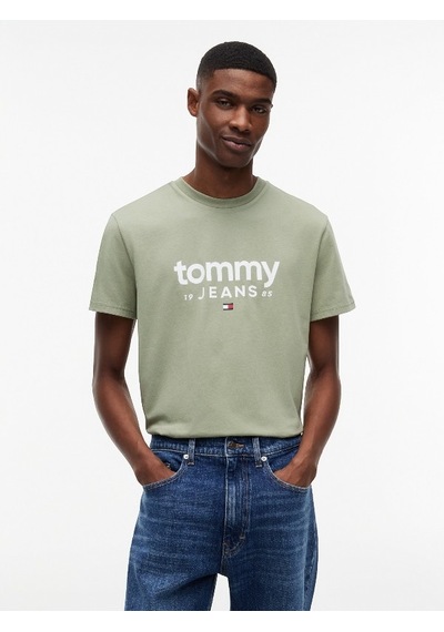 Tommy Hilfiger Tjm Slım Graphıc Tee Ext Erkek Yeşil T-shirt - Dm0dm23376