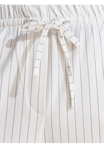 Dilvin 72142 Bağcıklı Jogger Pantolon-beyaz Beyaz