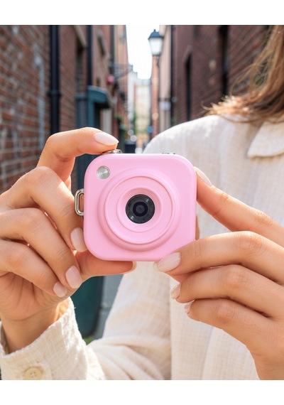 Mini Dijital Fotoğraf Makinesi Type C Şarjlı 128 Gb'ye Kadar Hafıza Kartı Belirtilmemiş