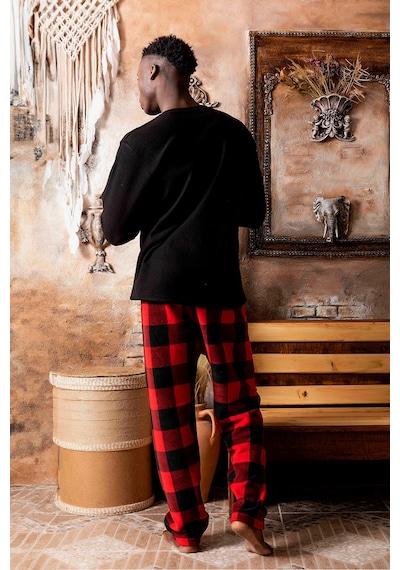 Nisanca Kışlık Baba Oğul Polar Pijama Takımı -geyikli Yılbaşı Aile Pijaması- Tek Adet Siyah Nisanca Kışlık Baba Oğul Polar Pijama Takımı -geyikli Yılbaşı Aile Pijaması- Tek Adet Siyah