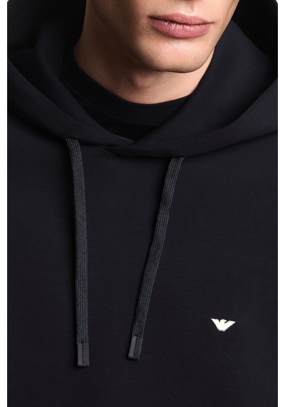 Emporio Armani Logolu Pamuk Karışımlı Kapüşonlu Sweat Erkek Sweat Em004531 Af10013 Ub118 Lacivert Emporio Armani Logolu Pamuk Karışımlı Kapüşonlu Sweat Erkek Sweat Em004531 Af10013 Ub118 Lacivert