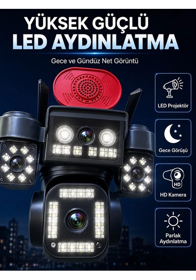 Mey İthalat Yüksek Güçlü Led Aydınlatma Ve Gece Görüş Teknolojisi İle Günün Her Saatinde Net Görüntüleme