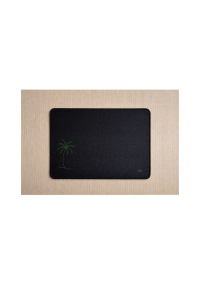 Palmiye Desenli Ham Bez Büzgülü Sırt Çantası & Mousepad Seti Siyah - 820291356 Siyah - 820291356