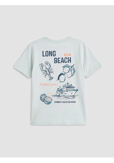 Lc Waikiki Yeşil Bisiklet Yaka Erkek Çocuk Şortlu Pijama Takımı