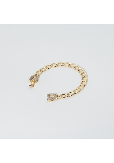Biem Taşlı Kilit Xuping Bileklik Gold/gümüş