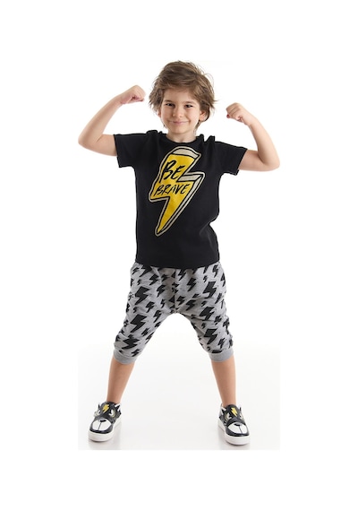 Denokids Mshb&g Cesur Ol Erkek Çocuk T-shirt Kapri Takım Çok Renkli
