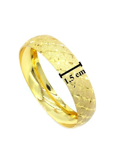 Ferizz Altın Kaplama Simli Yıldızlı Baklava Bilezik Blz-3072 001