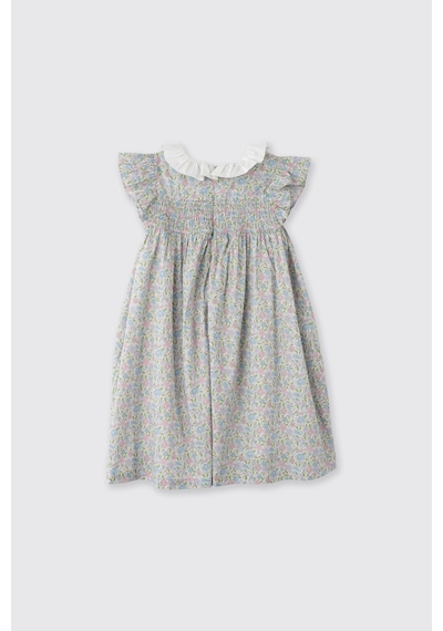 Panço Liberty Kumaş Çiçek Desenli Kız Çocuk Elbise 5621gk26010 Pembe
