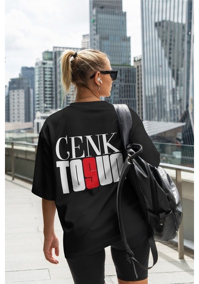 Noıssey Chulchan Shop Cenk Tosun 9 Numara Baskılı Oversize Unisex T-shirt Siyah