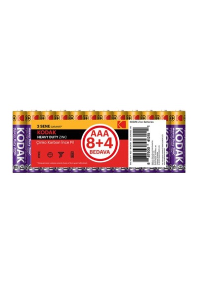 2 Adet Kodak 12'li İnce Pil