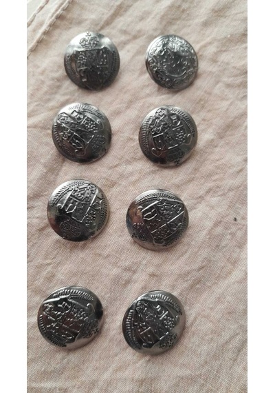 Sıyah Nıkel Metal Düğme 20 Mm 8 Adet