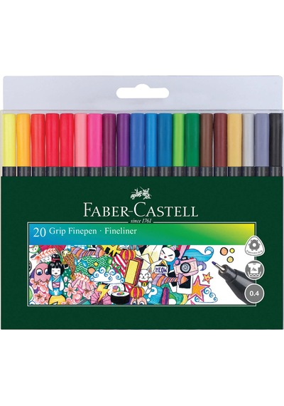 Faber Castell Fc Grip Finepen 0.4 MM 20Li Poşet