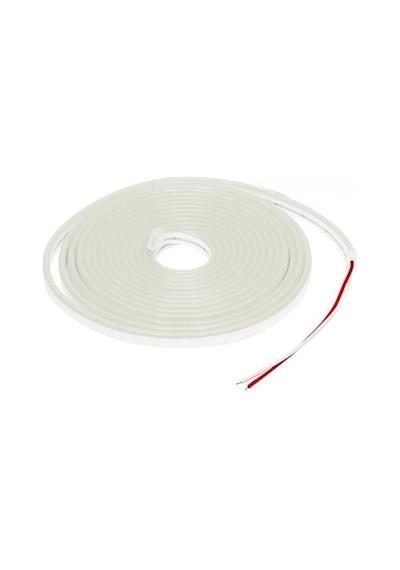 5 Metre Esnek Neon Led Şerit 12 Volt 6x12mm Beyaz
