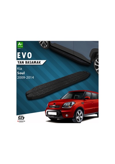 S-dizayn Kia Soul Evo Siyah Yan Basamak 173 Cm 2009-2014