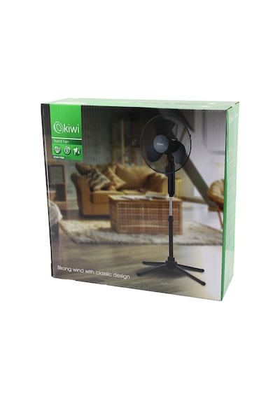 Kiwi Kfan-7426 16 İnç - 41cm Teleskopik Katlanır Ayaklı Vantilatör 3 Kademe Hız 3 Pls.kanat Metal Kafes - Ayak Y: