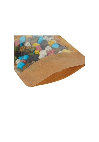 Packanya Kraft Geniş Pencereli Doypack 200'lü 11 x 18.5 + 3.5 CM