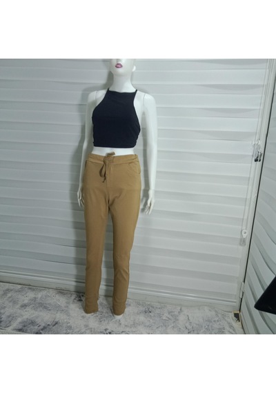 Bohem Stil İtalyan Likralı Skinny Pantolon-8935 Camel