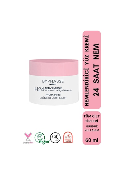 Byphasse Hydra 24 Saat Nemlendirici Gündüz Yüz Bakım Kremi 60 ML