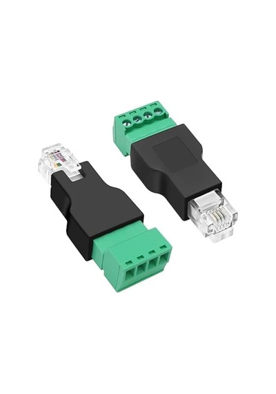 Rj11 6p4c To 4 Pinli Vidalı Klemens Dönüştürücü Adaptör