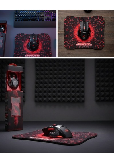 Profesyonel Oyuncu Mouse Seti Dokuma Usb Kablolu Rgb Aydınlatmalı