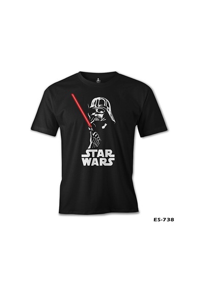 Darth Vader Smoking Baskılı Sİyah Erkek Tshirt 001