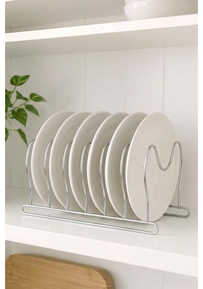 Silver Tabak Düzenleyici Metal Organizer Gümüş